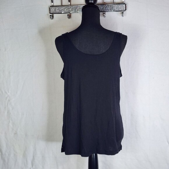 Lane Bryant Black Sparkle Sequin Front Cotton Modal Back Dressy Tank Size 14/16 - Picture 11 of 16